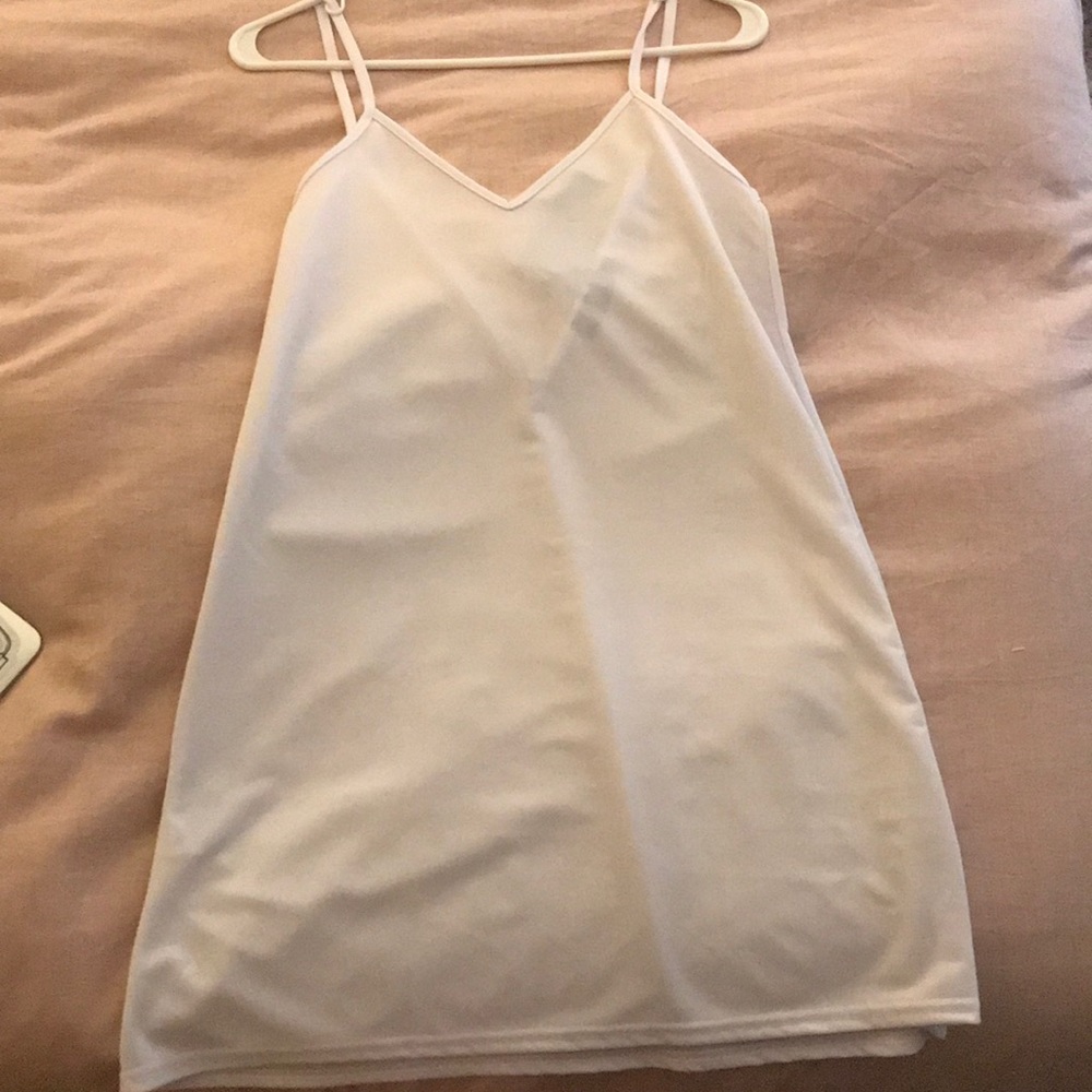 White slip dress